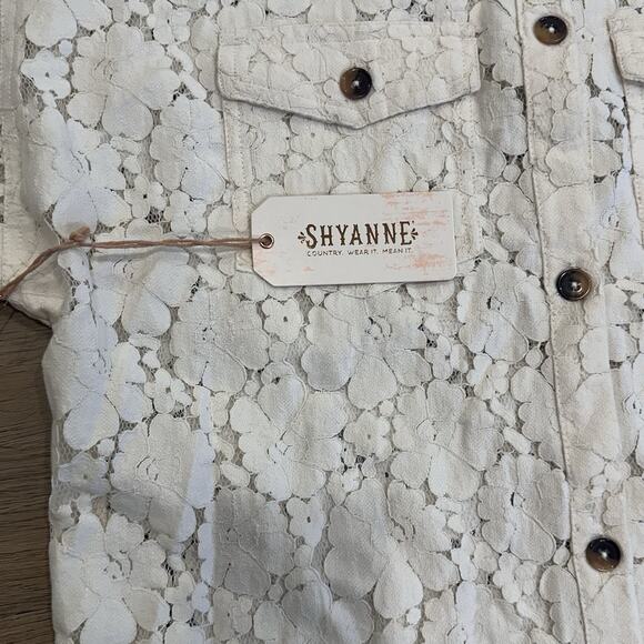Shyanne NWT XS Lace Fringe Button-Down Shacket Cowgirl Western Stagecoach Rodeo - Picture 7 of 16